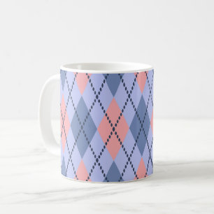 Taza De Café Patrón rombólico retro.