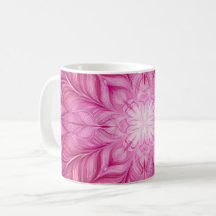 Taza De Café Patrón rosa de batik