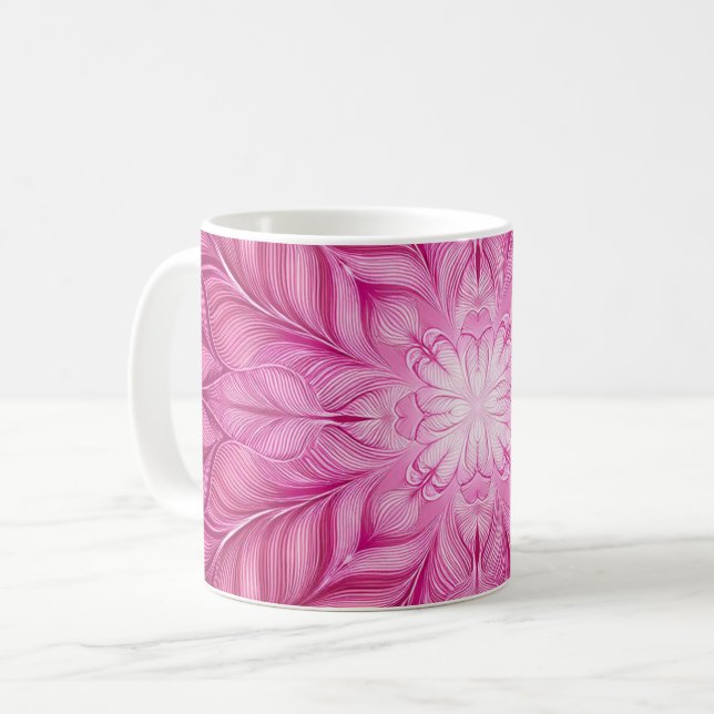 Taza De Café Patrón rosa de batik (Anverso izquierdo)