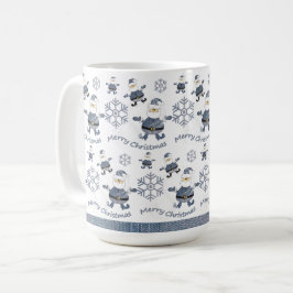 Taza De Café Patrón Santa de Navidades de Denim Cuitos