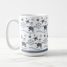 Taza De Café Patrón Santa de Navidades de Denim Cuitos