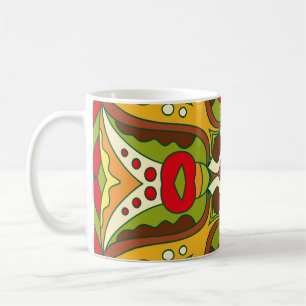 Taza De Café Patrón Seamless de Estilo Étnico Oriental