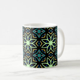 Taza De Café Patrón simétrico floral sin soldadura