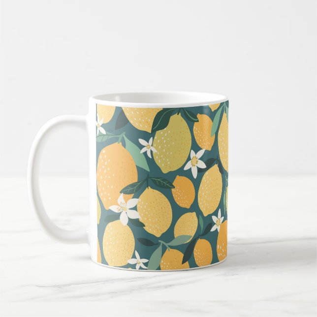 Taza De Café Patrón sin fisuras de limón (Izquierda)