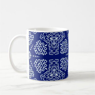 Taza De Café Patrón sin fisuras de rayas pintadas a mano con et