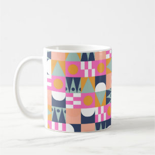 Taza De Café Patrón sin fisuras del bloque de color brillante a
