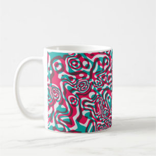Taza De Café Patrón sin fisuras psicodélicas