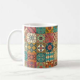 Taza De Café Patrón sin foco con azulejos portugueses en talave
