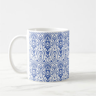 Taza De Café Patrón sin foco con bordado. Ikat Fabric. Eth