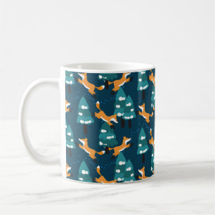 Taza De Café Patrón sin foco con diferentes zorros lindos.