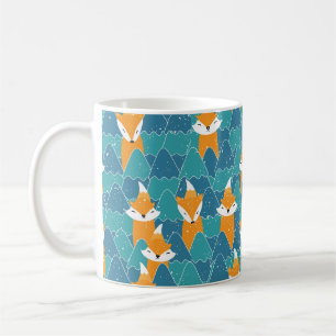 Taza De Café Patrón sin foco con diferentes zorros lindos.