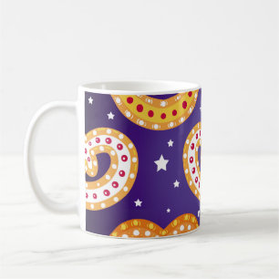 Taza De Café Patrón sin foco con dulces Navidades. Ail vintage