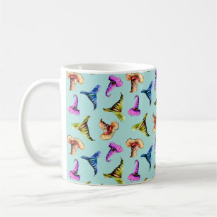 Taza De Café Patrón sin foco con gorras de acuarela vieja, mano