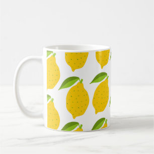 Taza De Café Patrón sin foco con limón fresco amarillo