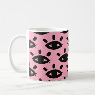 Taza De Café Patrón sin foco con ojos de acuarela