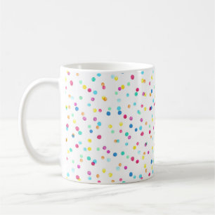 Taza De Café Patrón sin foco con puntos de acuarela brillantes