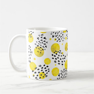 Taza De Café Patrón sin foco con puntos de polka acuarela