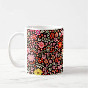 Taza De Café Patrón sin foco con tulipanes de girasoles