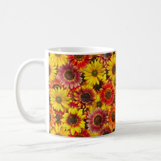 Taza De Café Patrón sin foco de los girasoles (Izquierda)