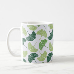 Taza De Café Patrón sin foco Ginkgo biloba verde 