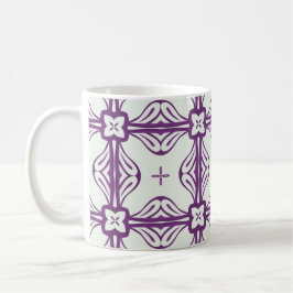 Taza De Café Patrón sin foco morado y blanco