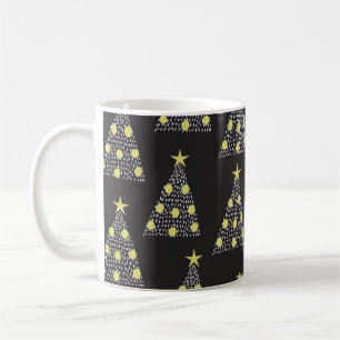 Taza De Café Patrón sin inconvenientes con árboles de Navidad d