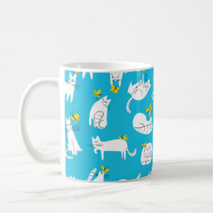 Taza De Café Patrón sin inconvenientes con gatos graciosos juga