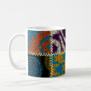 Taza De Café Patrón sin inconvenientes de lienzo duro en mosaic