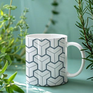 Taza De Café Patrón sin problemas de formas geométricas