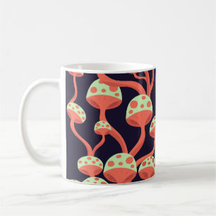 Taza De Café Patrón sin problemas de hongos de gráficos de vint