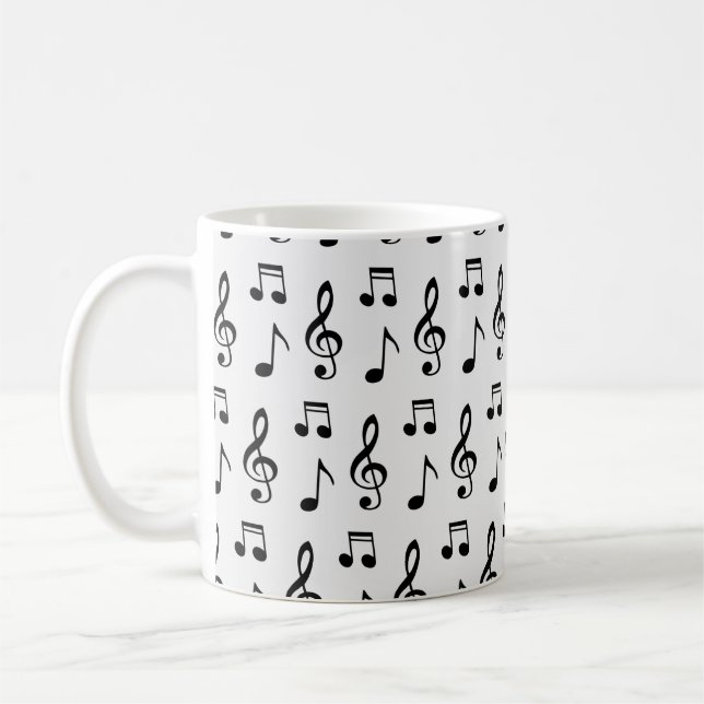Taza De Café Patrón sin problemas de notas musicales (Izquierda)