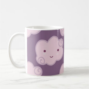 Taza De Café Patrón sin problemas en el cielo de la nube sonrie