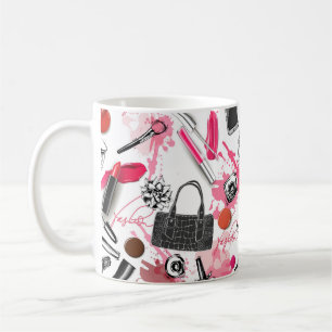 Taza De Café Patrón sin soldadura con maquillaje pintado