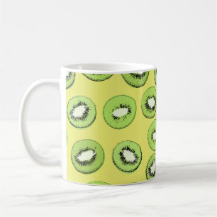 Taza De Café Patrón sin soldadura de fruta de Kiwi, fondo con k