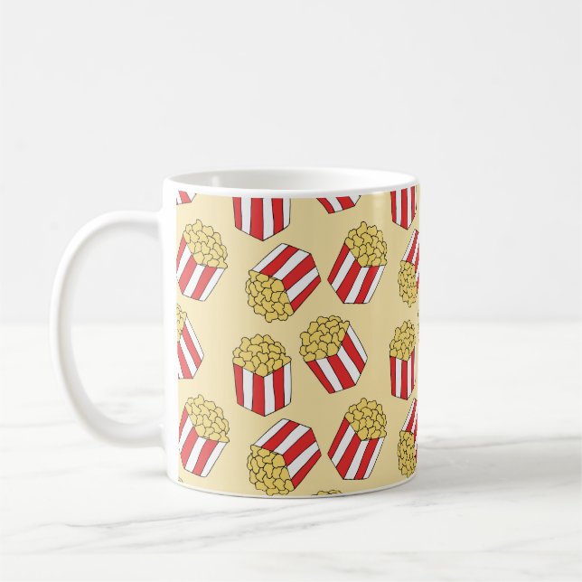 Taza De Café Patrón sin soldadura de palomitas. Ilustraciones d (Izquierda)