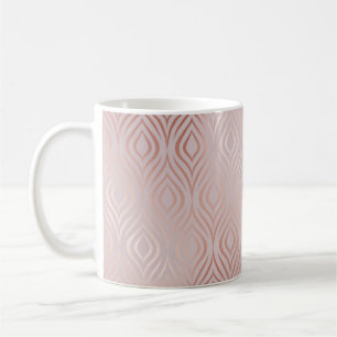 Taza De Café Patrón sin soldadura geométrico de oro Rosa