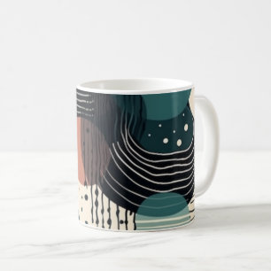 Taza De Café Patrón sin soldadura mínimo abstracto - Geométrico