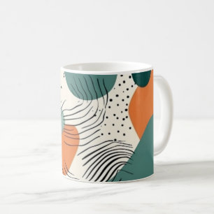 Taza De Café Patrón sin soldadura mínimo abstracto - Geométrico