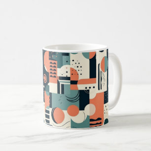 Taza De Café Patrón sin soldadura mínimo abstracto - Geométrico