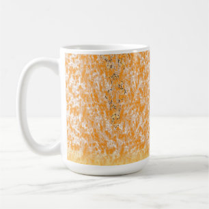 Taza De Café Patrón textil con un vibrante naranja y gol
