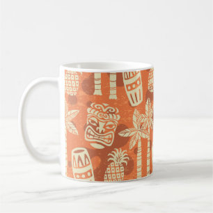 Taza De Café Patrón Tiki Moderno de Mitad de Siglo Retro