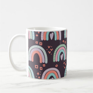 Taza De Café patrón transparente con clip de arcos y gotas de