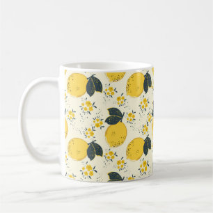 Taza De Café Patrón transparente de cítricos con limón amarillo
