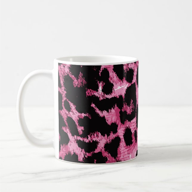 Taza De Café Patrón transparente de leopardo (Izquierda)