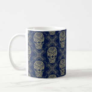 Taza De Café Patrón transparente multicolor. Estilo boho