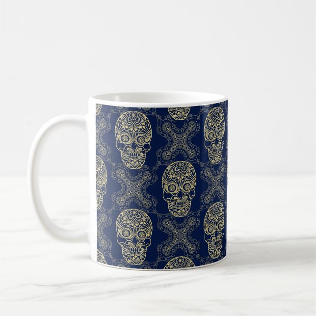Taza De Café Patrón transparente multicolor. Estilo boho  (Izquierda)