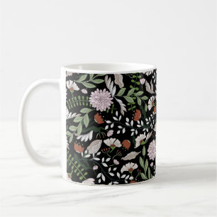 Taza De Café Patrón transparente pintado a mano con flores