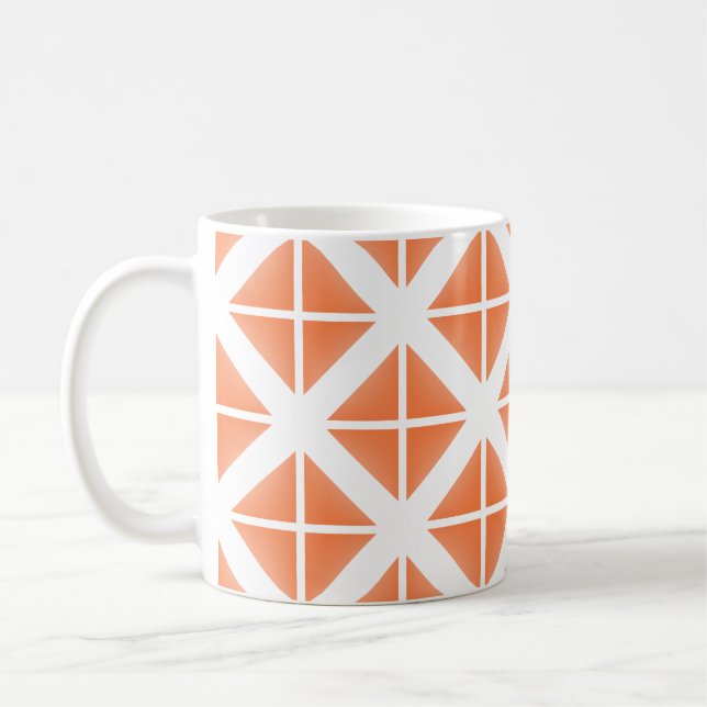 Taza De Café Patrón triangular de moda naranja (Izquierda)