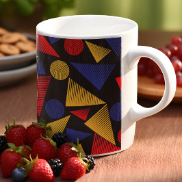 Taza De Café Patrón triangular multicolor
