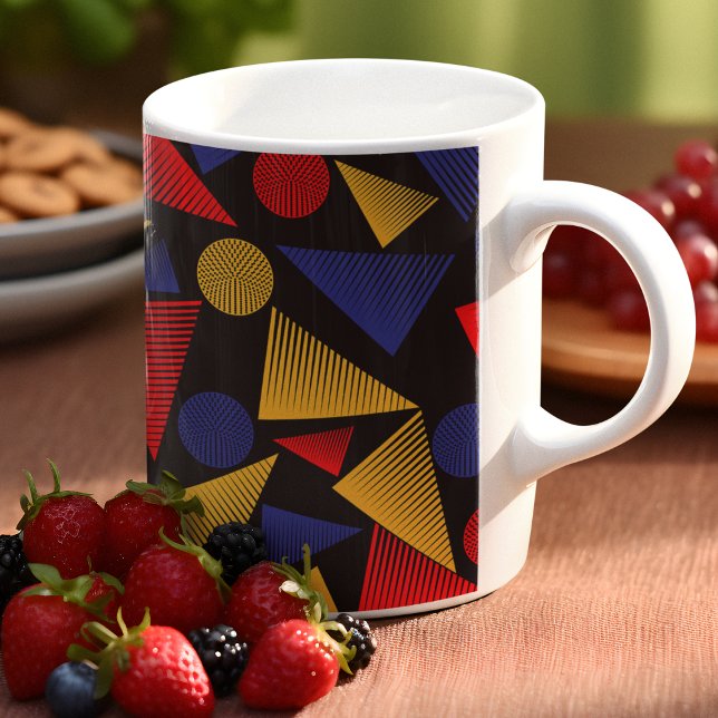 Taza De Café Patrón triangular multicolor (Mugs)